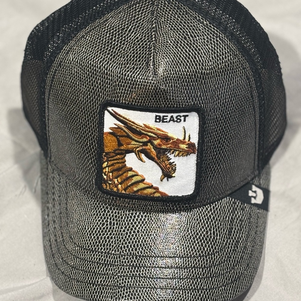 Beast Dragon Patch Black and Gold Cap
